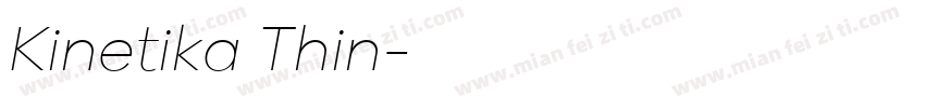 Kinetika Thin字体转换